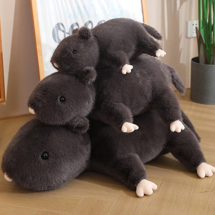 Giant Prankster Black Mouse Plush Toy
