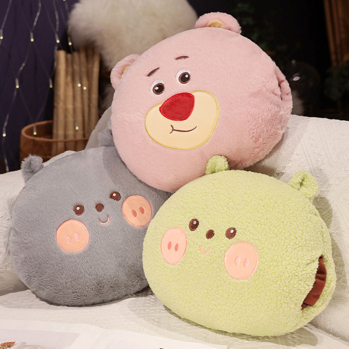 Cartoon Animal Hand Warmer Plush Pillow