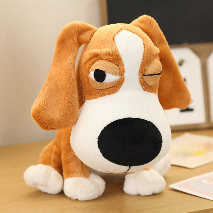 Blinking Cartoon Dachshund Plush Toy