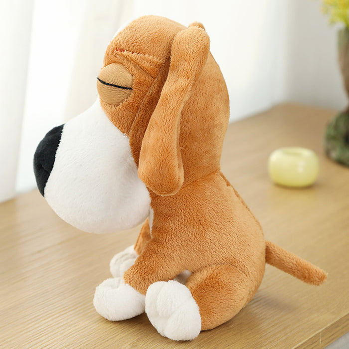 Juguete de peluche Dachshund de dibujos animados parpadeante