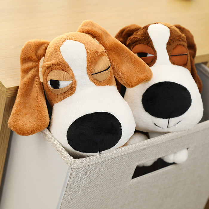 Blinking Cartoon Dachshund Plush Toy