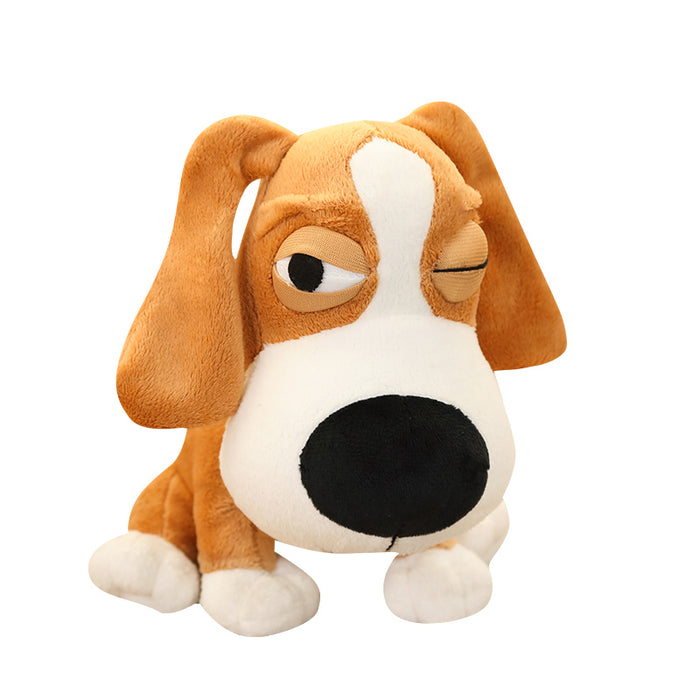 Blinking Cartoon Dachshund Plush Toy