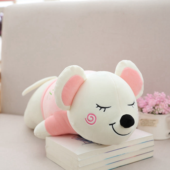 Happy Prone Position Cute Mouse Plush Pillow