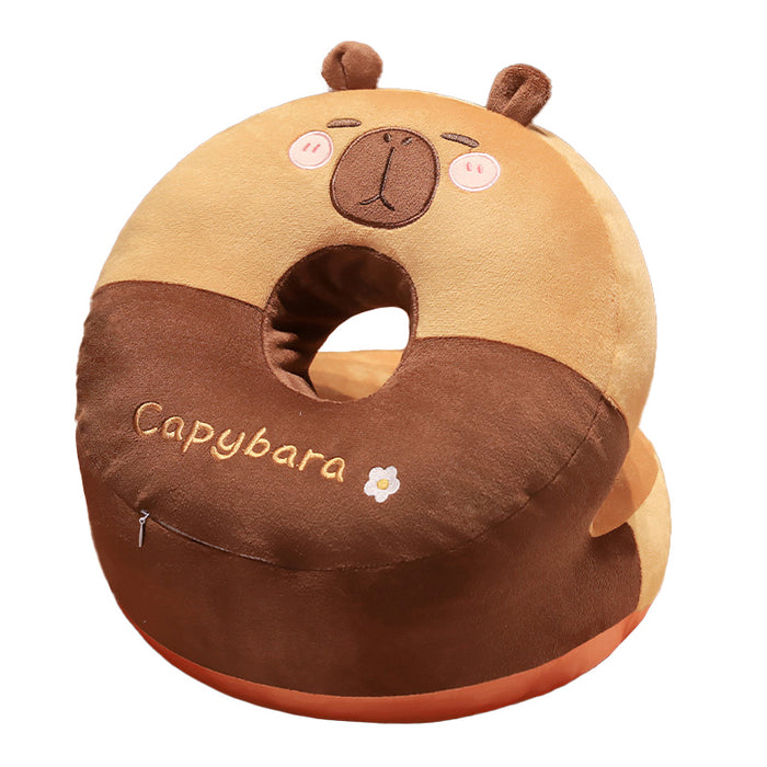 Capybara-shaped Round Desktop Pillow