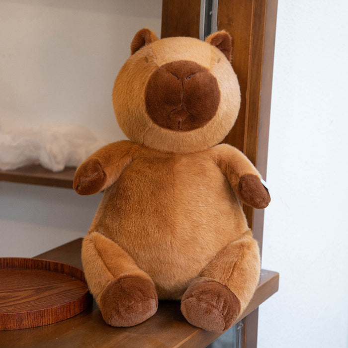 Adorable Sitting Capybara Plush Toy