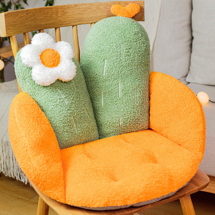 Beautiful Floral Surround Plush Cushion