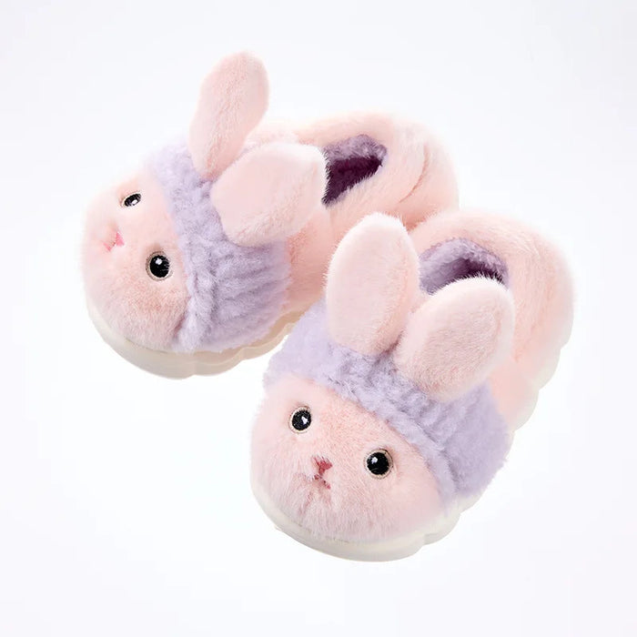 New Children's Cartoon Animals Wrap Plush Slippers Soft Sole Non-slip Winter Warm Baby Boys Girls Indoor Home Cotton Shoes