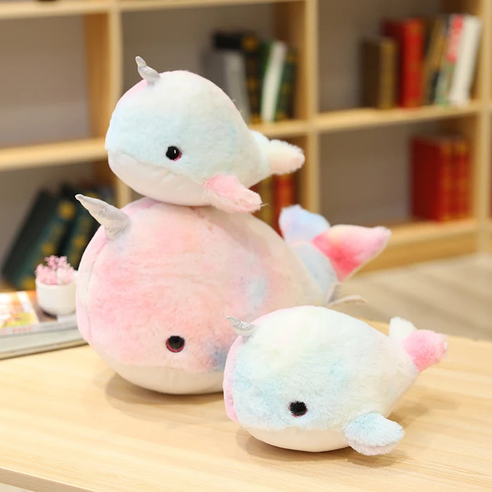 Lovely Colorful Narwhal Plush Toy