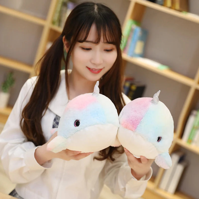 Lovely Colorful Narwhal Plush Toy