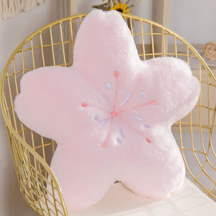 Pink Cherry Petals Pillow Room Plush Decor