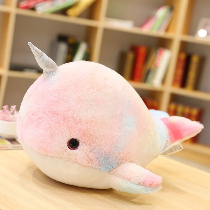 Lovely Colorful Narwhal Plush Toy