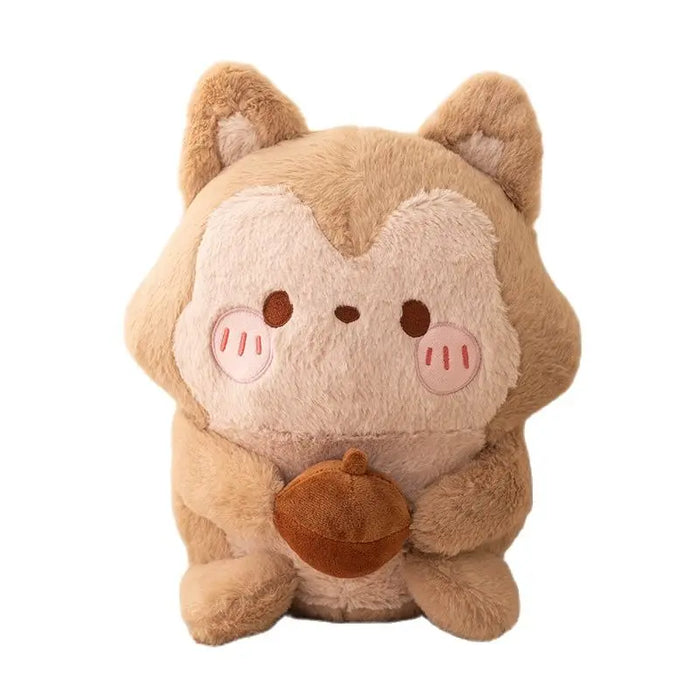 Cute Squirrel Holding Pinecone Plush Toy