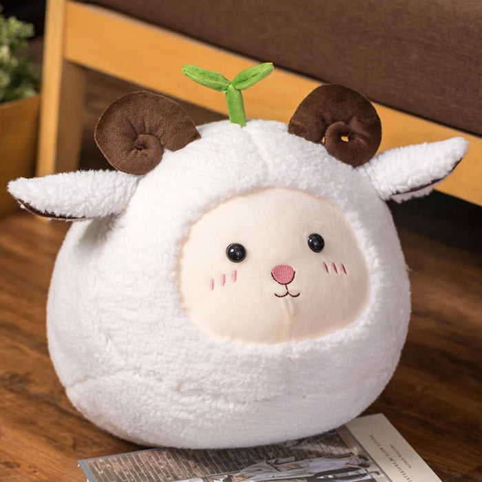 Cute Fat Grass Sheep Plush Pillow Toy