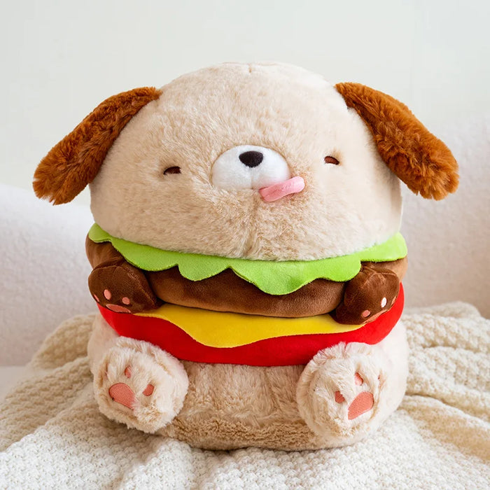 Burger Hamburger Dog Food Stuffed Plush Toy